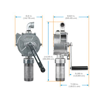 10 Gallons per 100 Revolutions Rotary Fluid Transfer Hand Pump