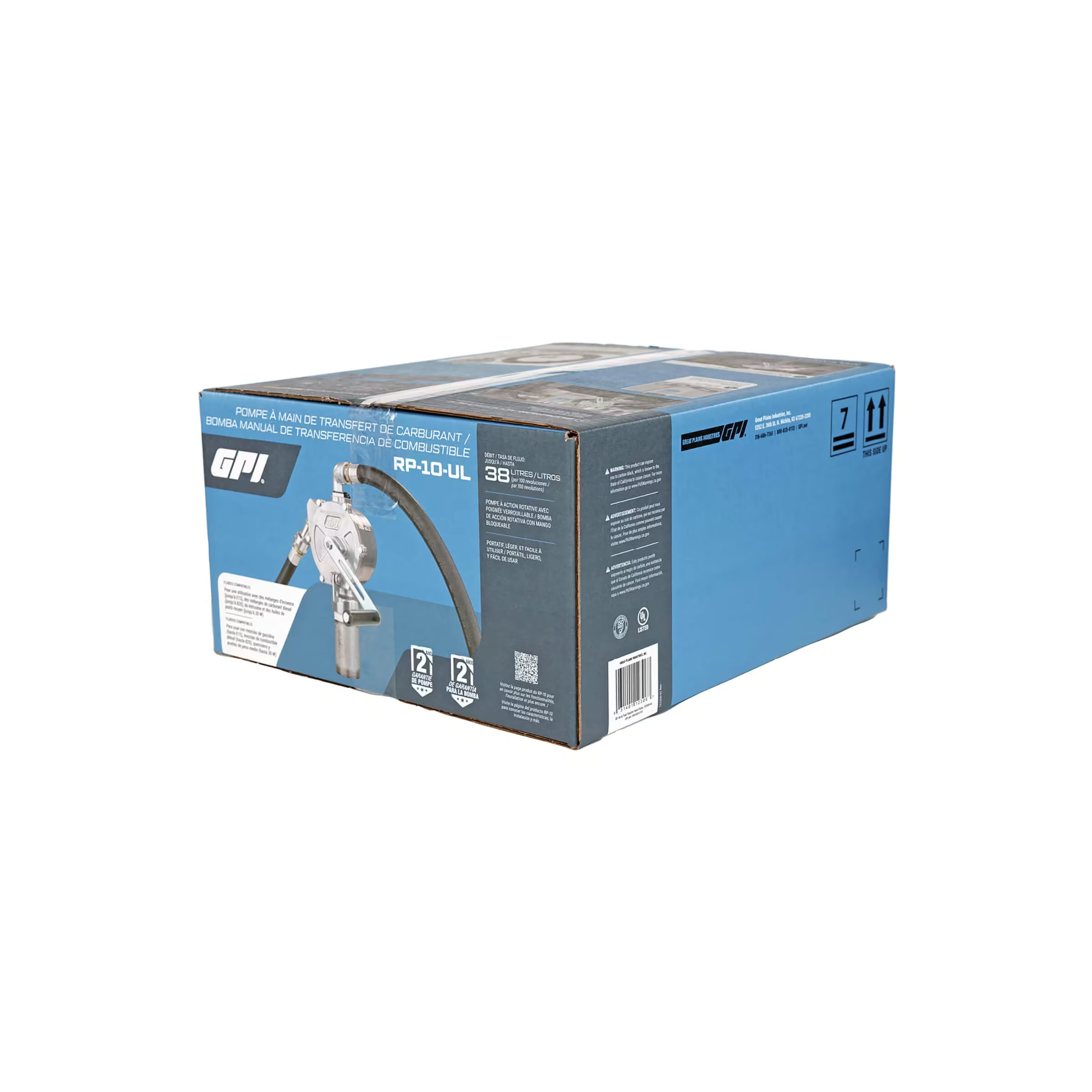 10 Gallons per 100 Revolutions Rotary Fluid Transfer Hand Pump
