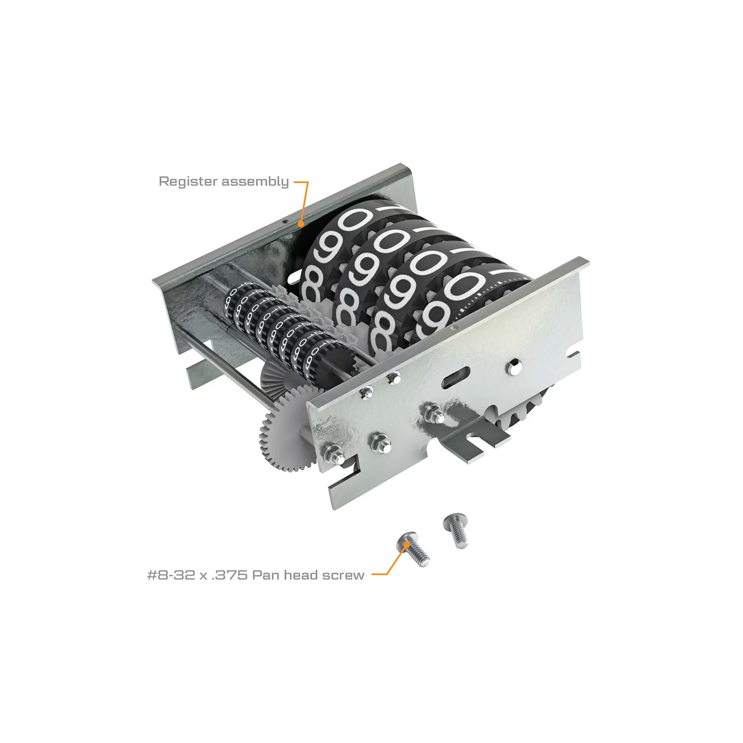 QM40 Fuel Meter Counter Register Assembly