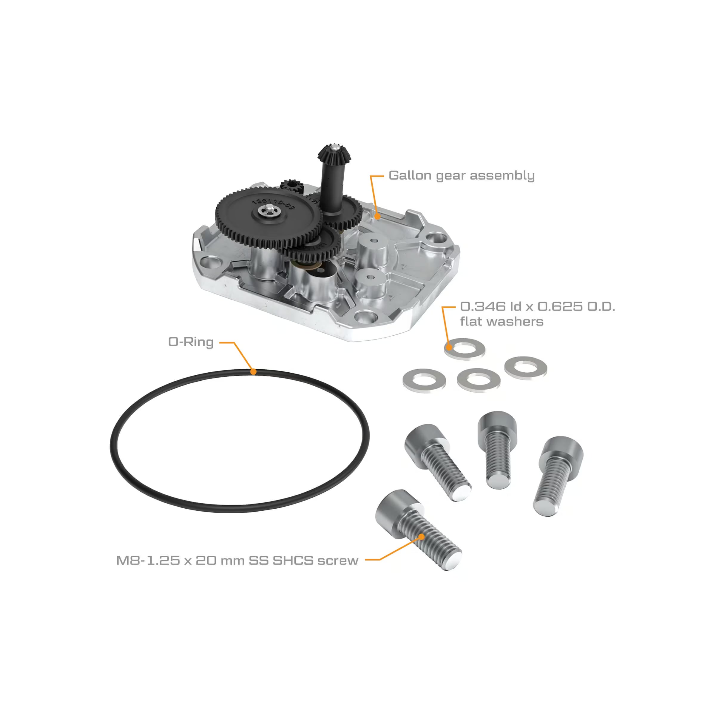 QM40 Fuel Meter Gallon Gear Assembly