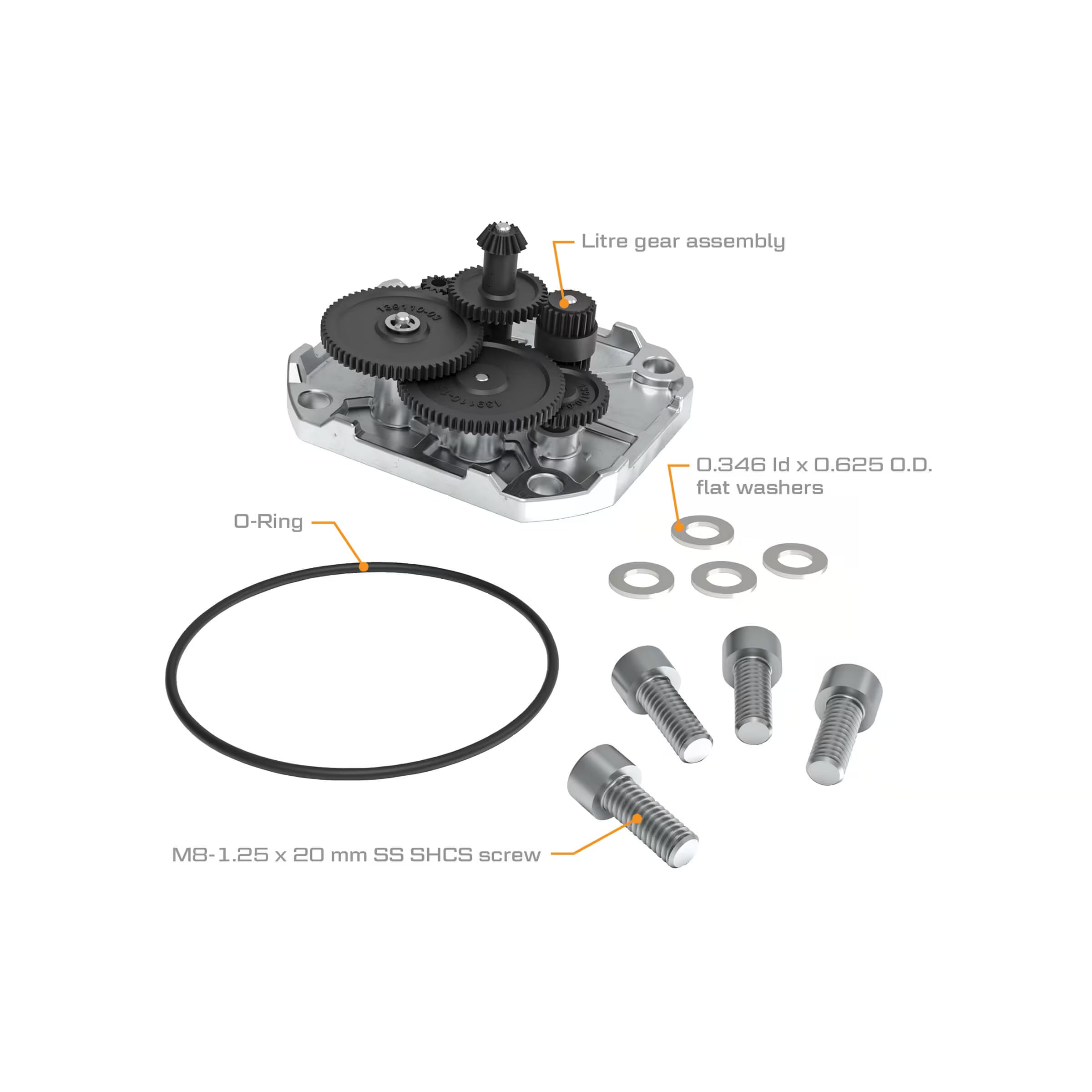 QM40 Fuel Meter Litre Gear Assembly