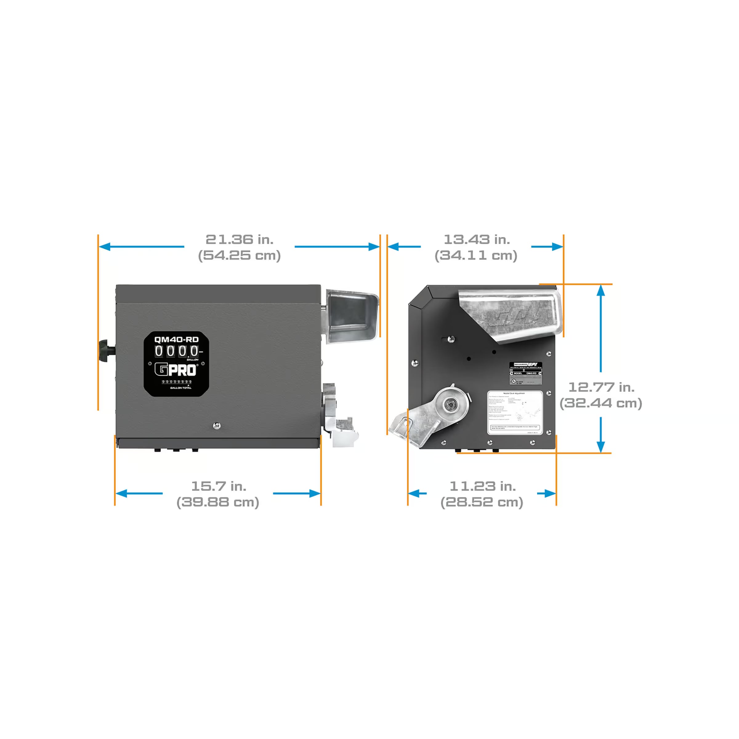 Remote Dispenser with 2-40 GPM 1/2% Mechanical Fuel Meter