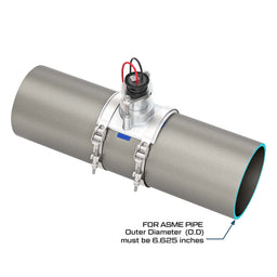6" Ultrasonic Flow Sensor with Saddle for NPS IPS Pipe