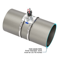 10" Ultrasonic Flow Sensor with Saddle for NPS IPS Pipe