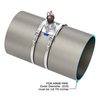 12" Ultrasonic Flow Sensor with Saddle for NPS IPS Pipe
