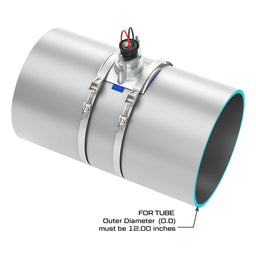 12" Ultrasonic Flow Sensor with Saddle for Tube