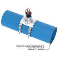 6" Ultrasonic Flow Sensor with Saddle for Plastic Irrigation Pipe (PIP)
