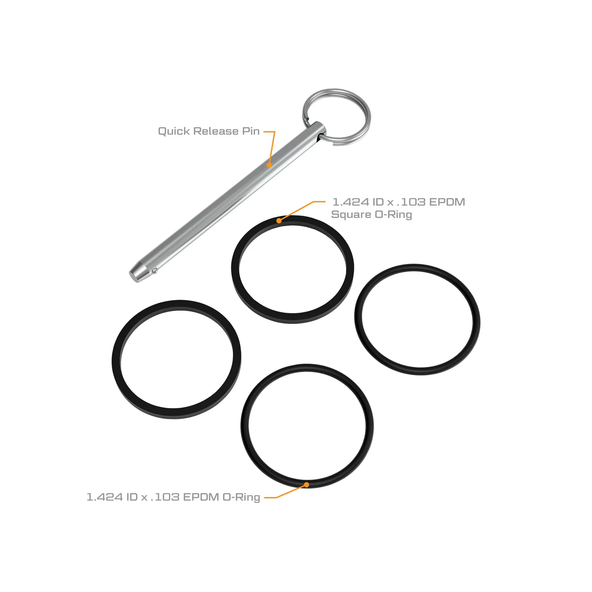 O-Ring and Quick Release Pin Kit for QS200 Sensors and AQUAsonic Series Flow Meters