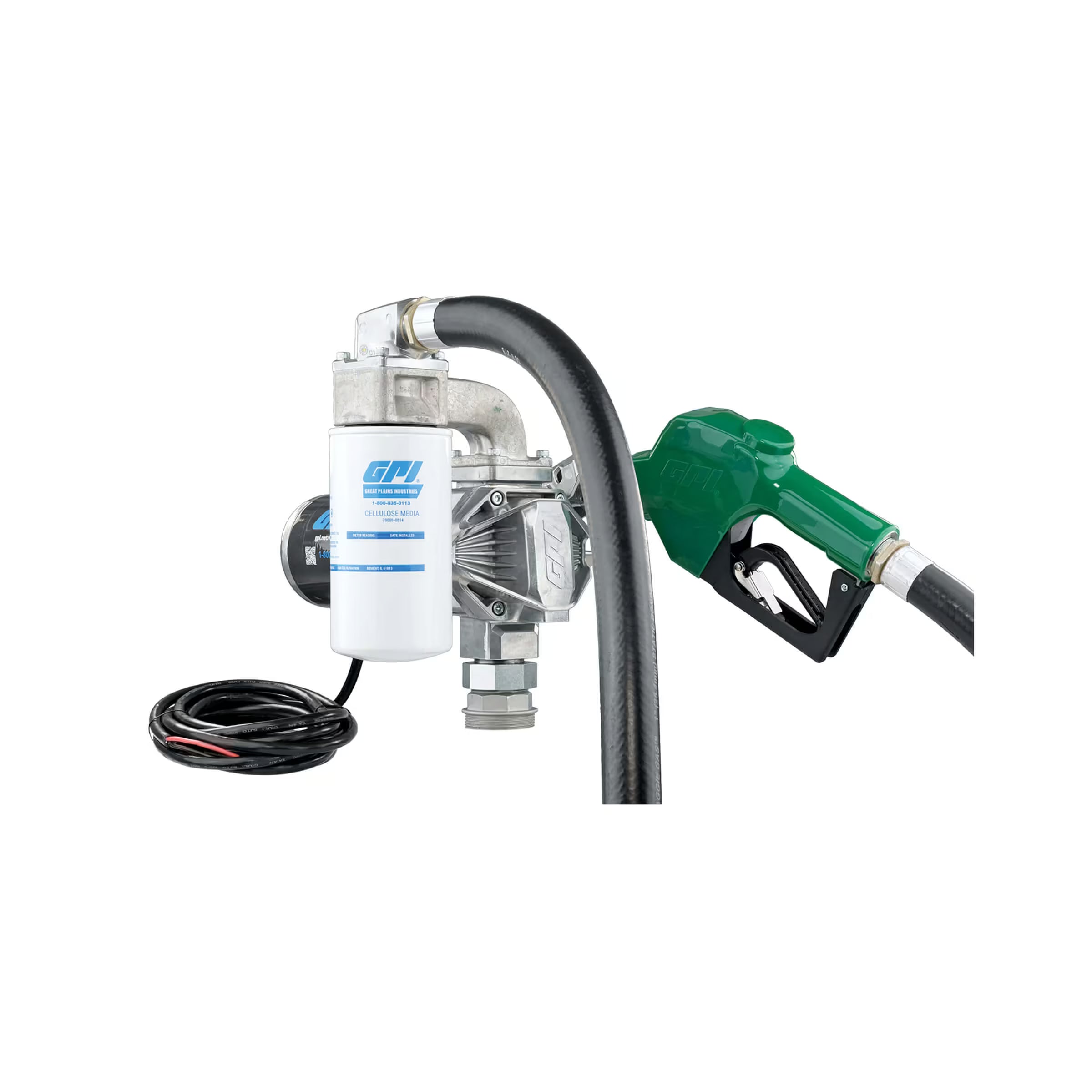 20 GPM 12V DC Fuel Transfer Pump with Auto Diesel Nozzle, Filter