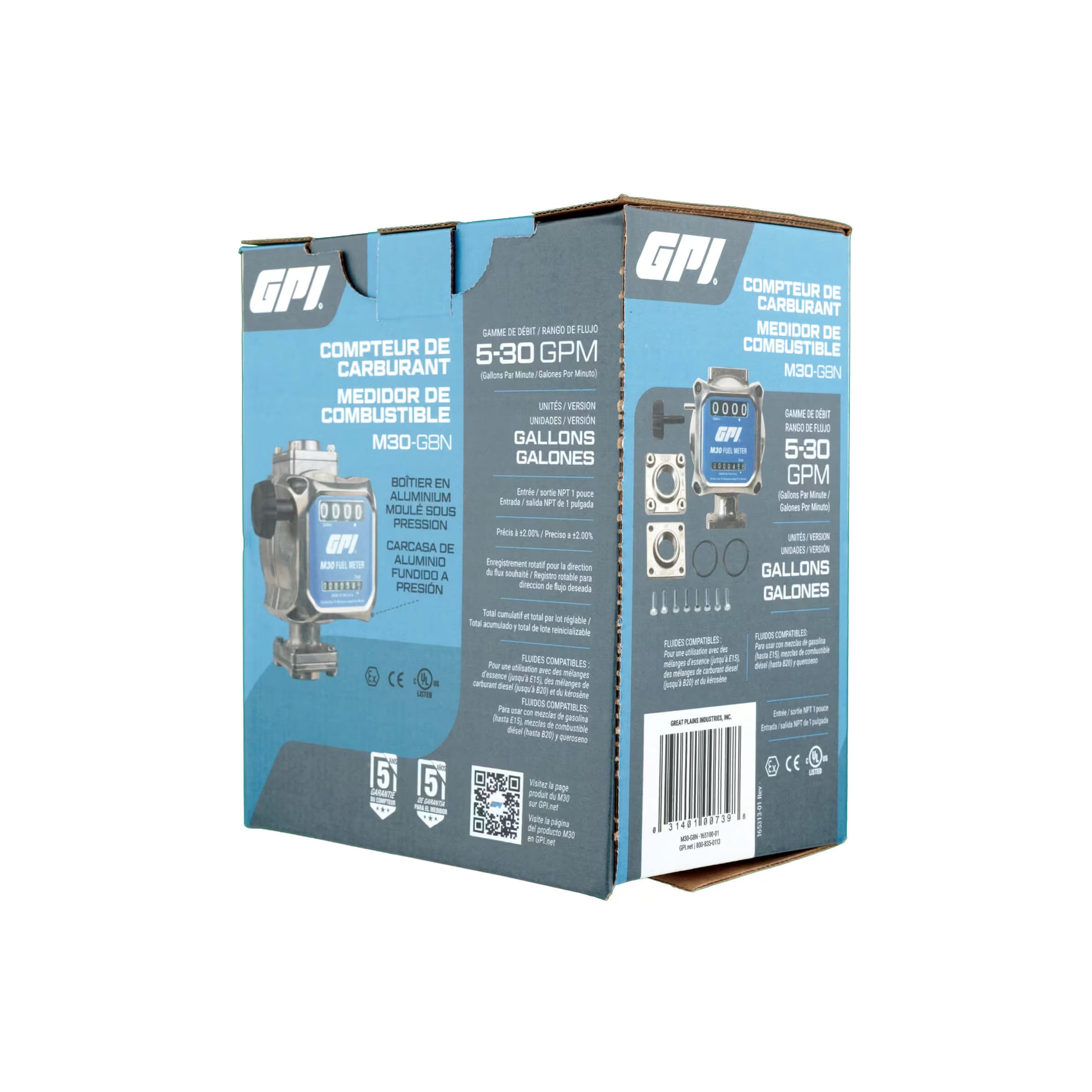 5-30 GPM 2% Mechanical Fuel Meter 1 Inch NPT