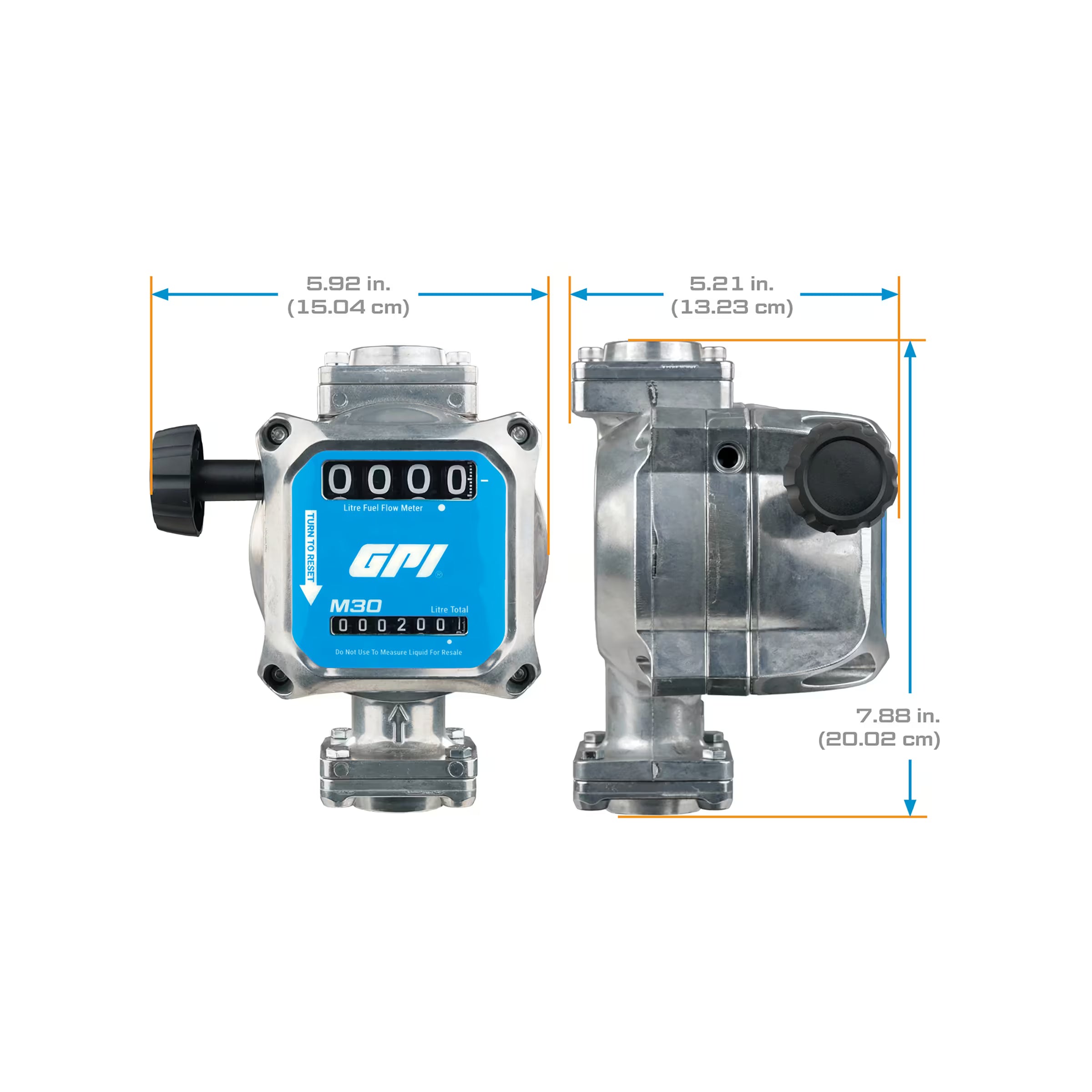 19-114 L/min 2% Mechanical Fuel Meter 1 Inch NPT