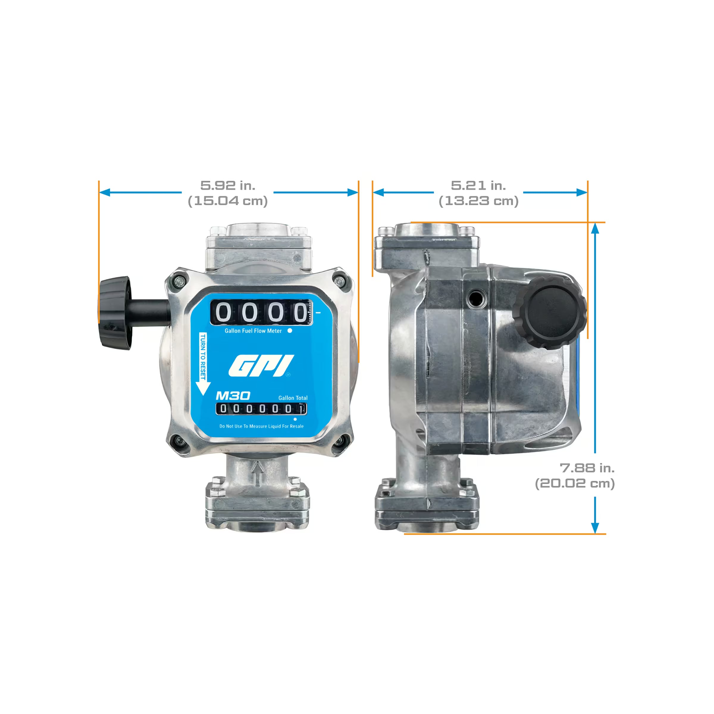 5-30 GPM 2% Mechanical Fuel Meter 3/4 Inch NPT