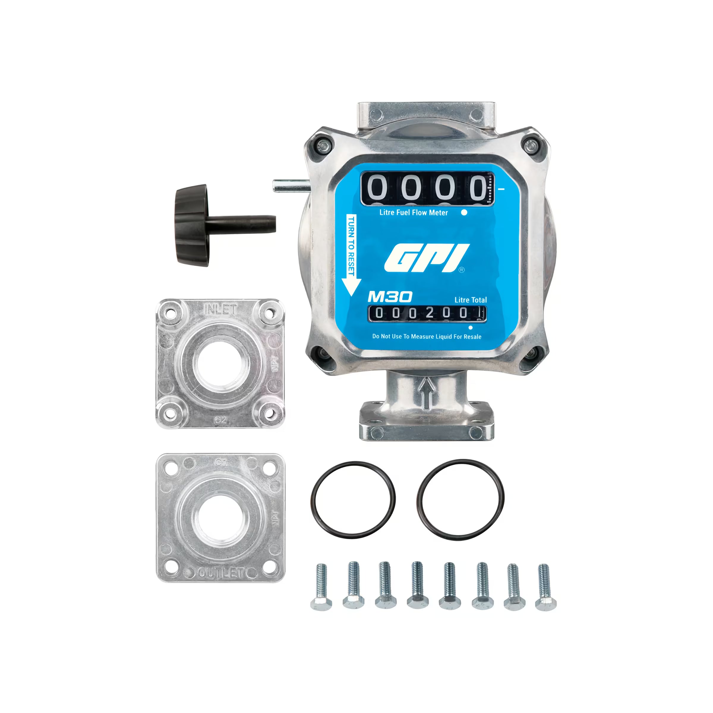 19-114 L/min 2% Mechanical Fuel Meter 3/4 Inch NPT