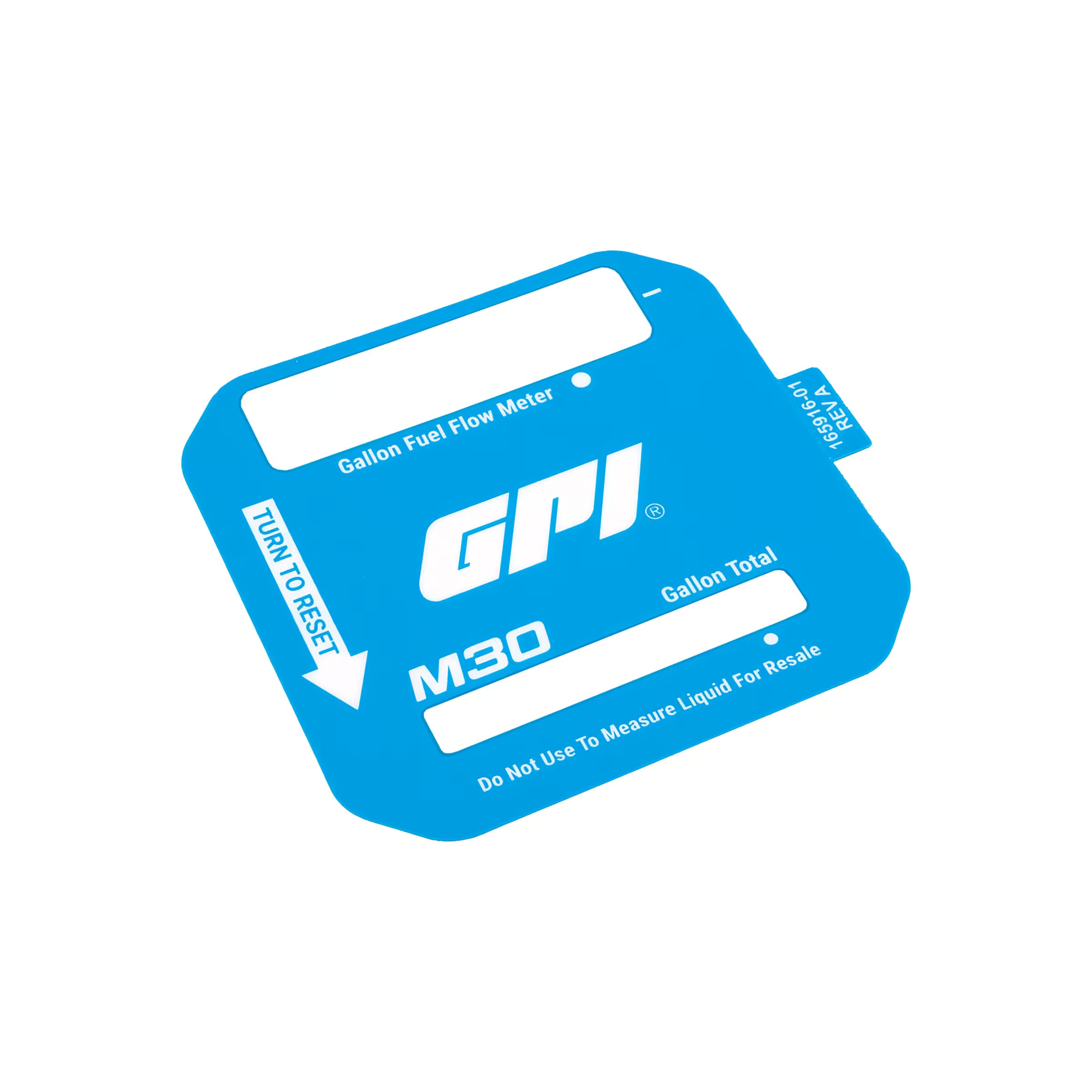 M30 Fuel Meters Gallon Display Faceplate Decal, GPI
