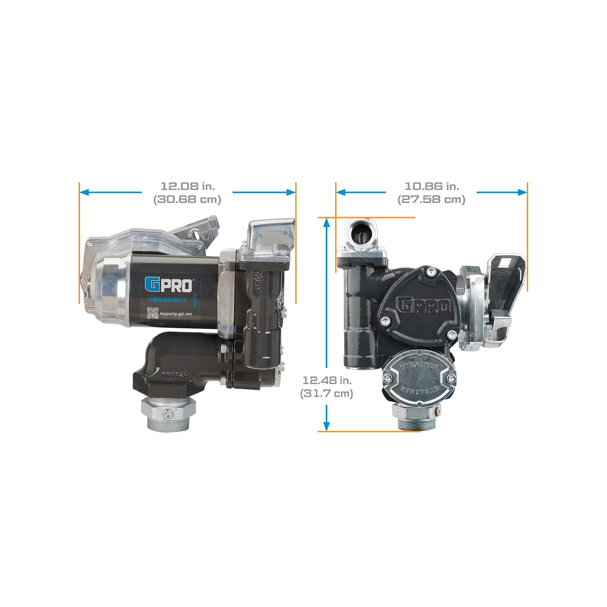 25 GPM 12V DC Fuel Transfer Pump with Auto Diesel Nozzle