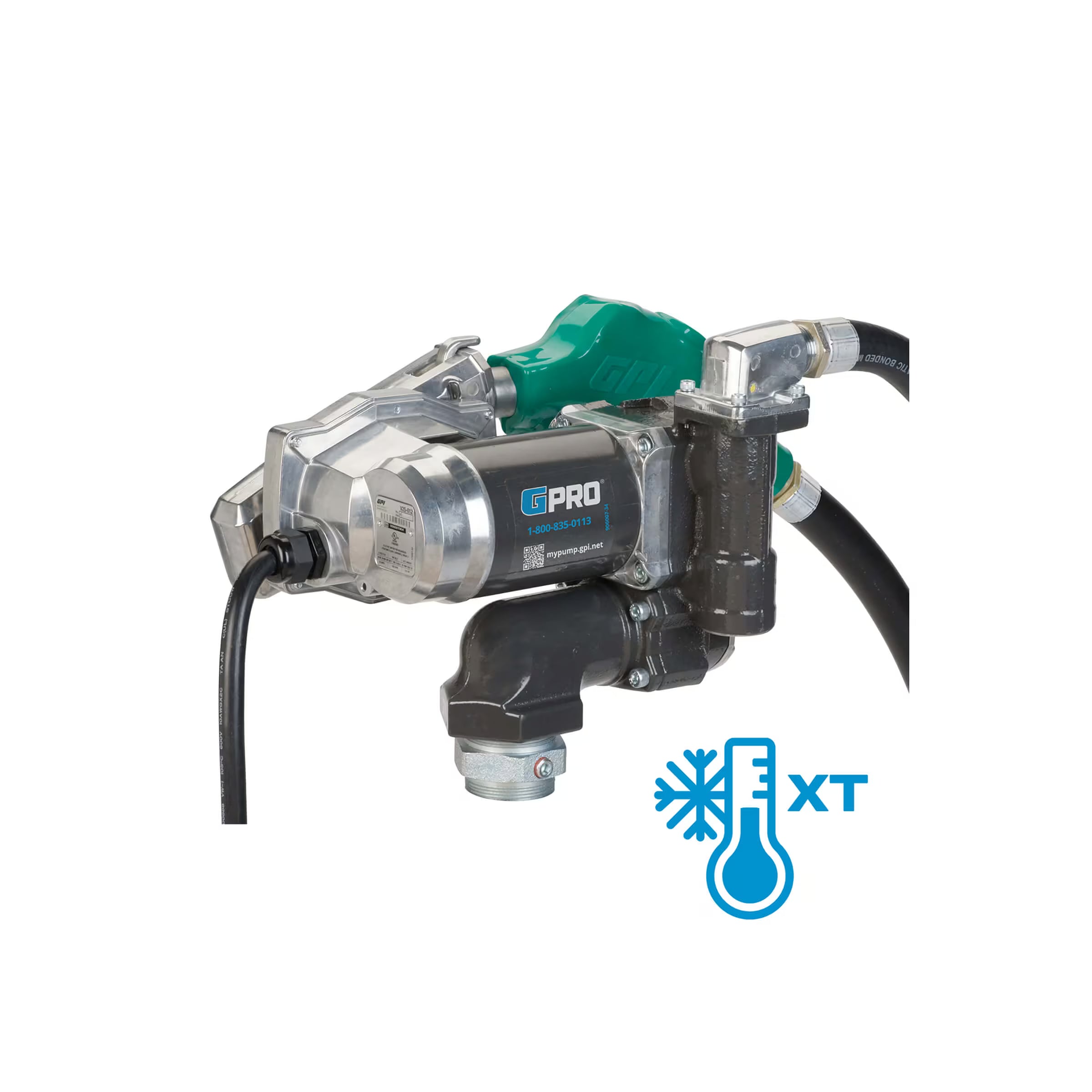 25 GPM 12V  DC Fuel Transfer Pump for -40° F to 125° F with Auto Diesel Nozzle