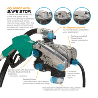 25 GPM 24V DC Fuel Transfer Pump with Auto Diesel Nozzle