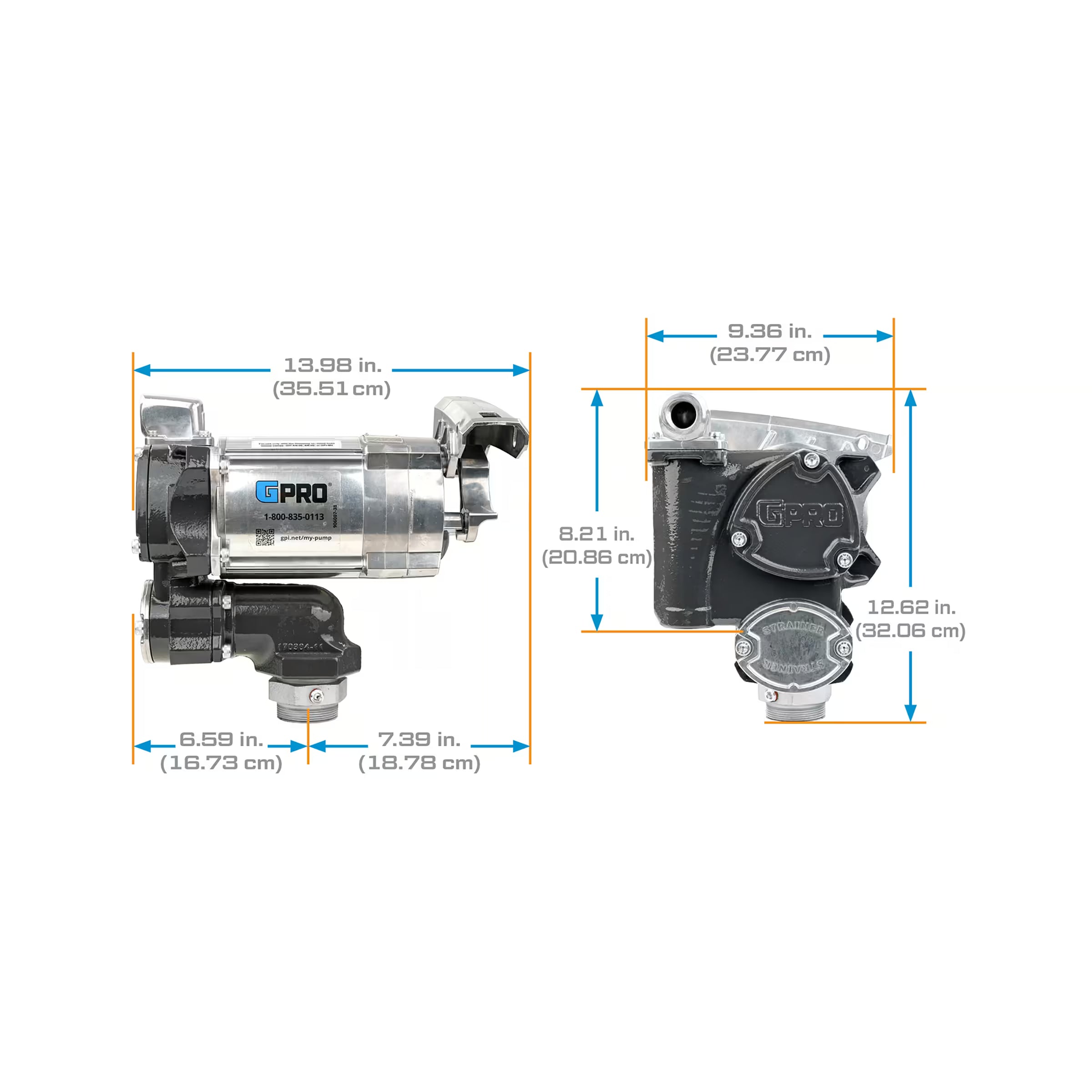 20 GPM 115V AC Fuel Transfer Pump with Auto Diesel Nozzle