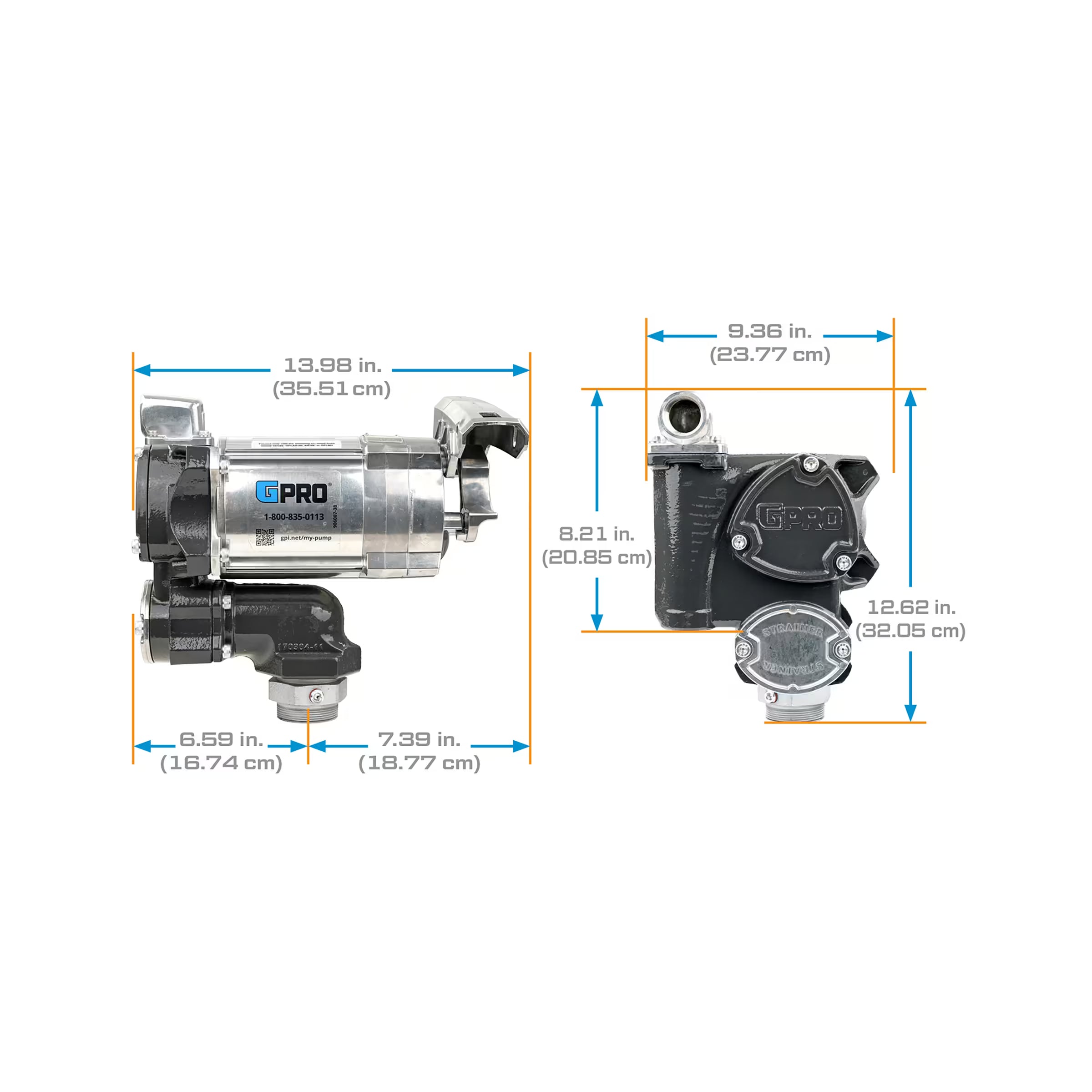 20 GPM 115V AC Fuel Transfer Pump for QM-40-RD Remote Dispenser