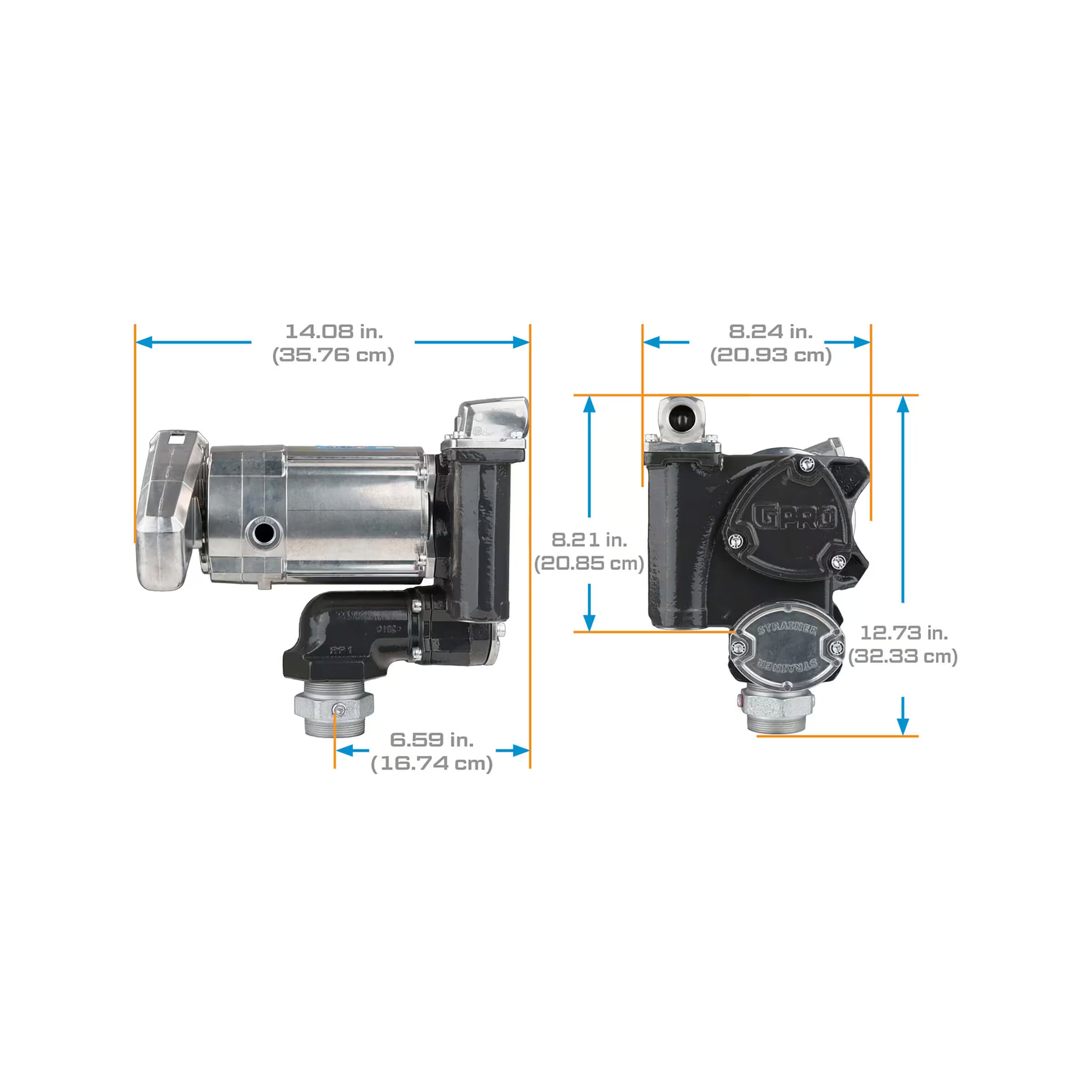 GPRO V-SERIES ATEX-IECEx APPROVED 76 L/min 230V FUEL TRANSFER PUMP