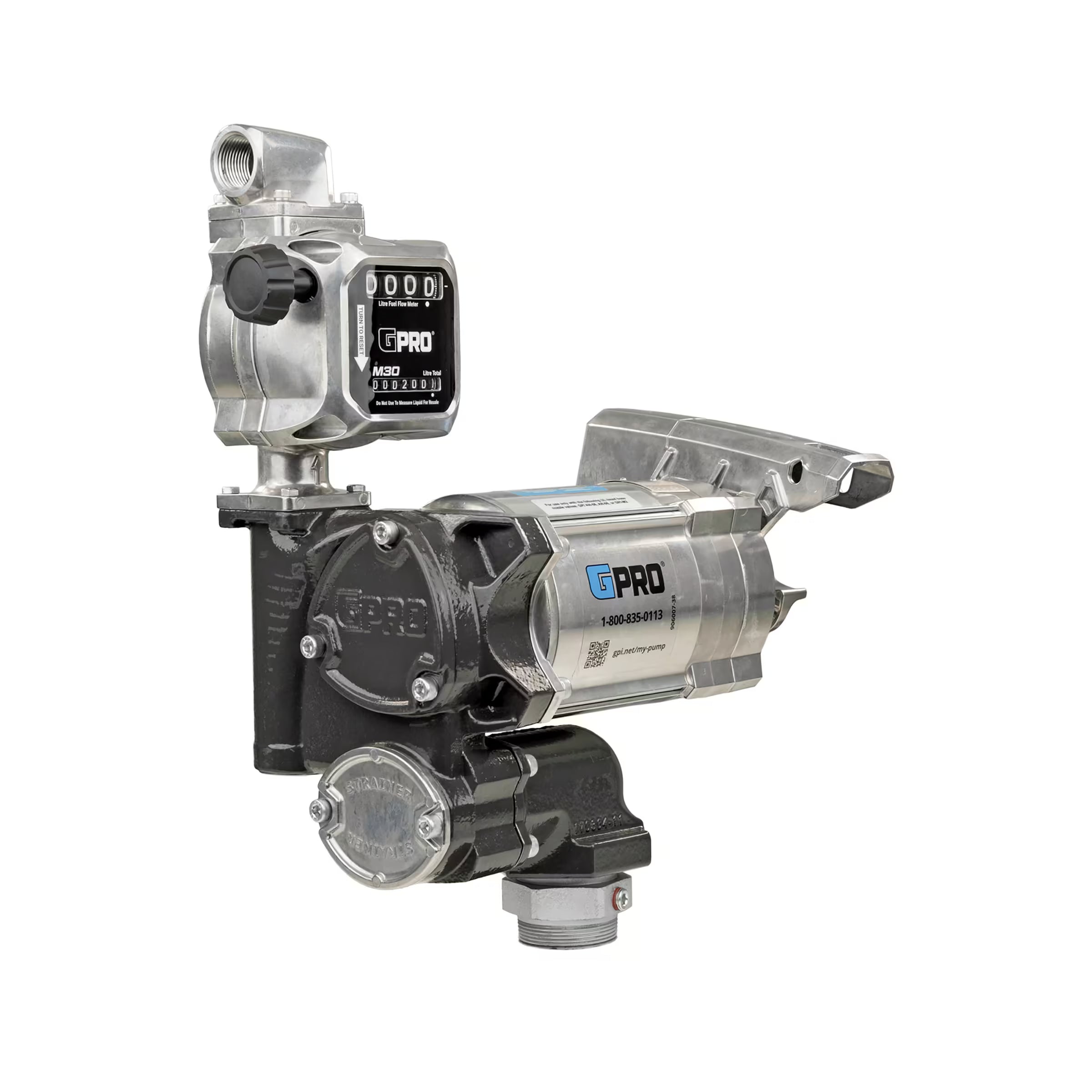 20 GPM 115V AC Fuel Transfer Pump with 19-114 L/min Meter, 1-inch Outlet