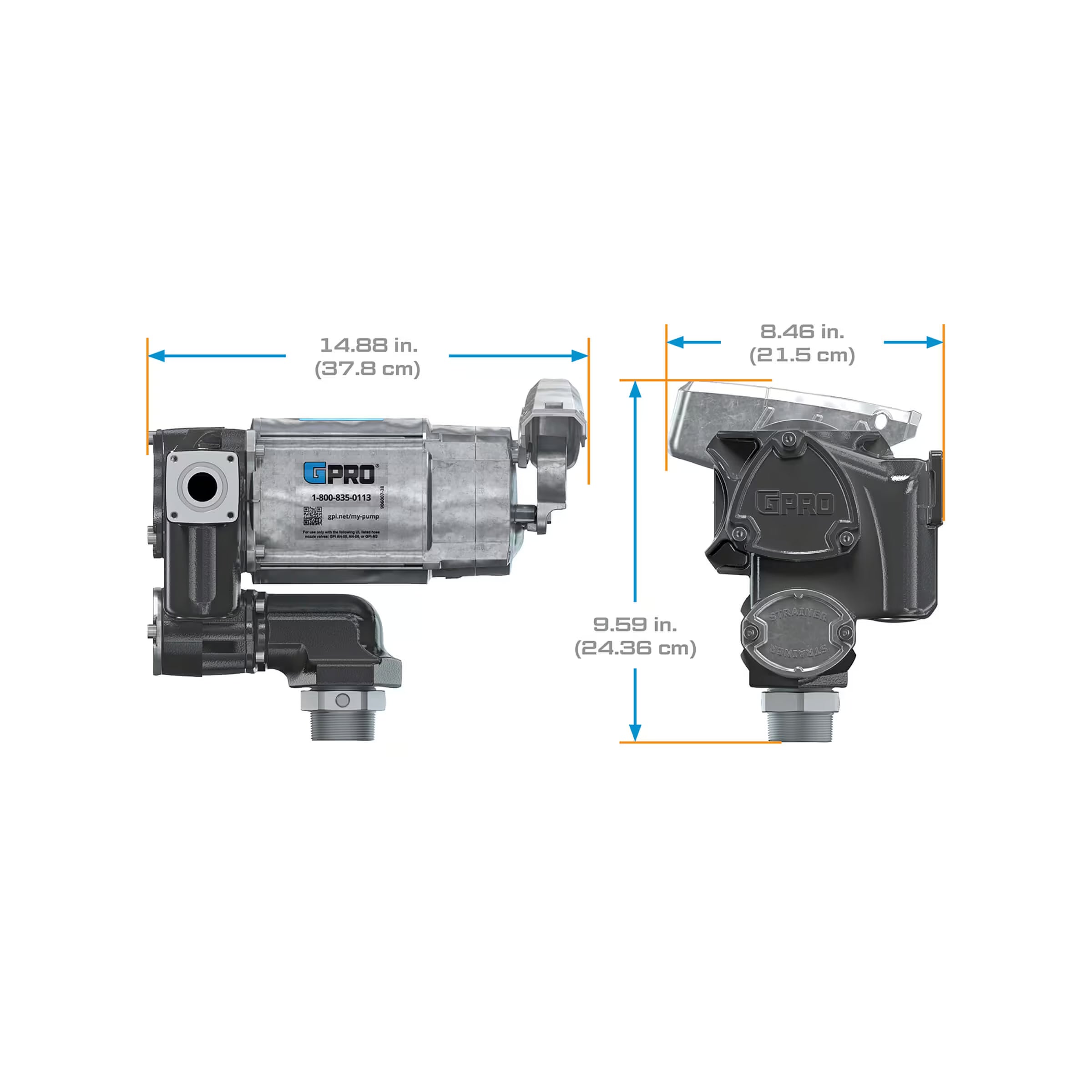 35 GPM 120V AC Fuel Transfer Pump with Auto Diesel Nozzle