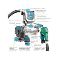 35 GPM 120V AC Fuel Transfer Pump with 2-40 GPM Meter, Auto Diesel Nozzle