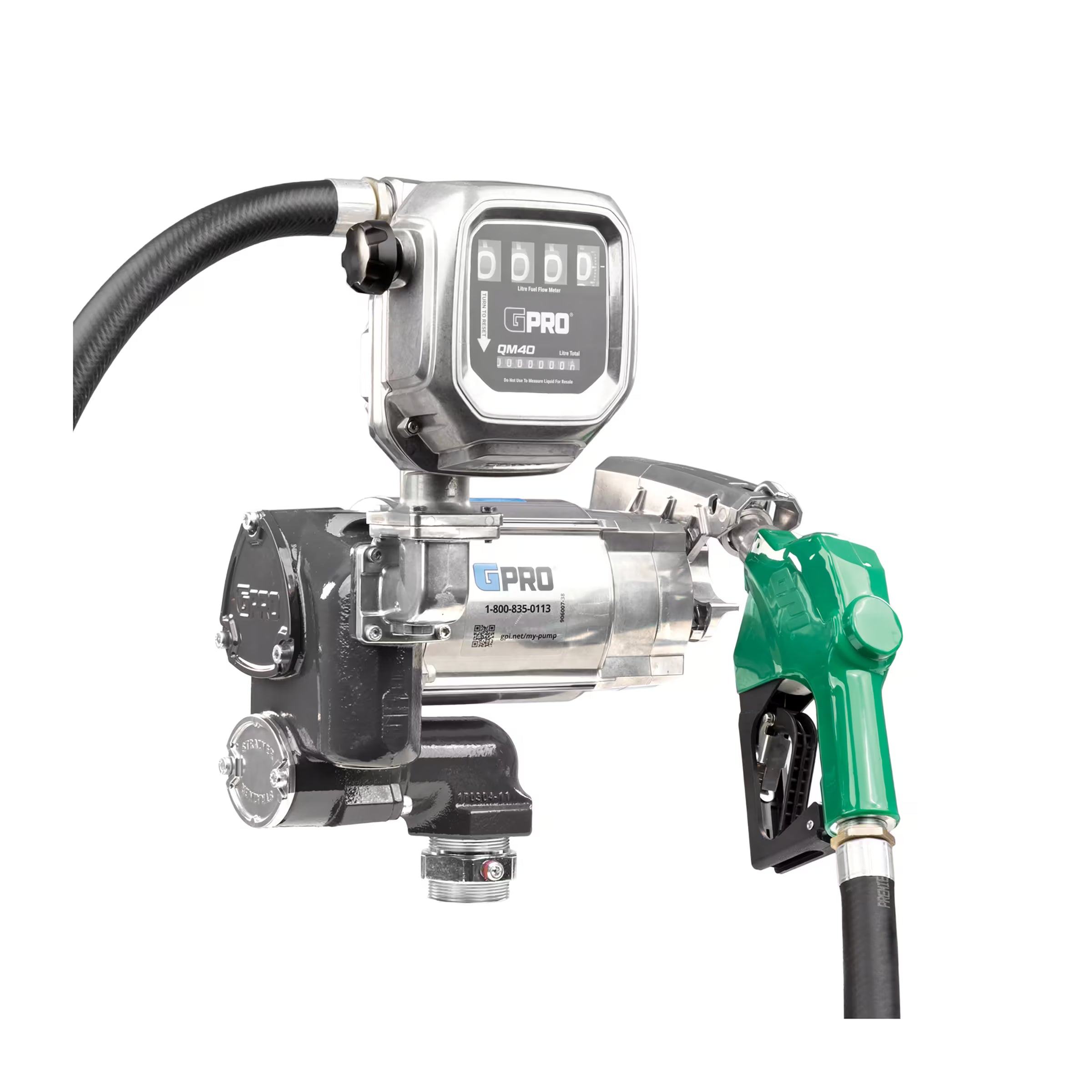 35 GPM 120V AC Fuel Transfer Pump with 8-150 L/min Meter, Auto Diesel Nozzle