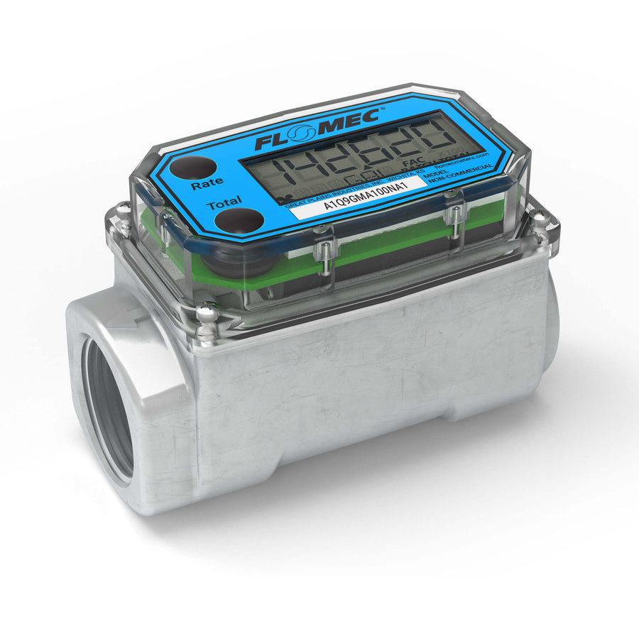1" Turbine Aluminum NPT A1 Flow Meter with Digital Display, Hazardous Area Approved
