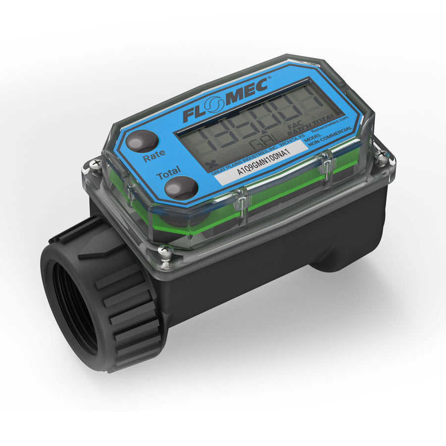 1" Turbine Nylon NPT A1 Flow Meter with Digital Display, Hazardous Area Approved