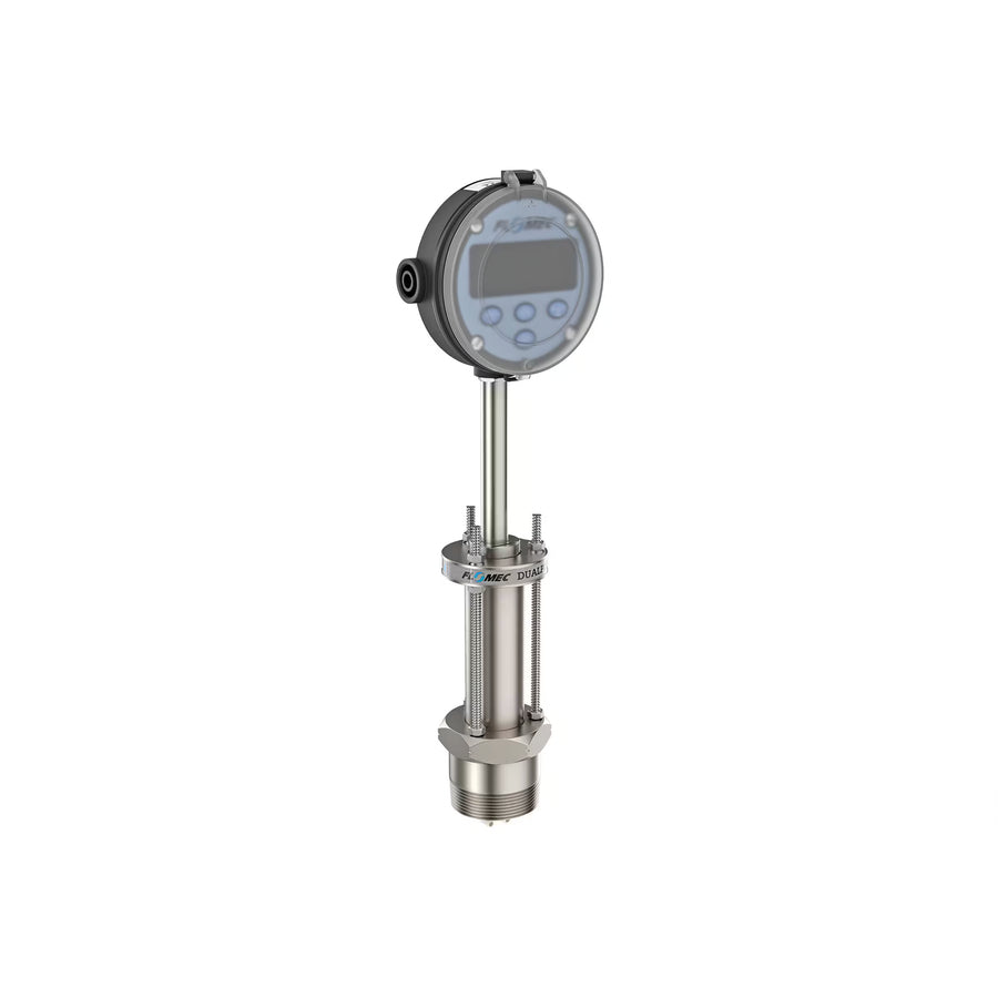 1.5" to 35.4" Paddlewheel Stainless Steel Flow Meter, Transmitter with Built-In Digital Display