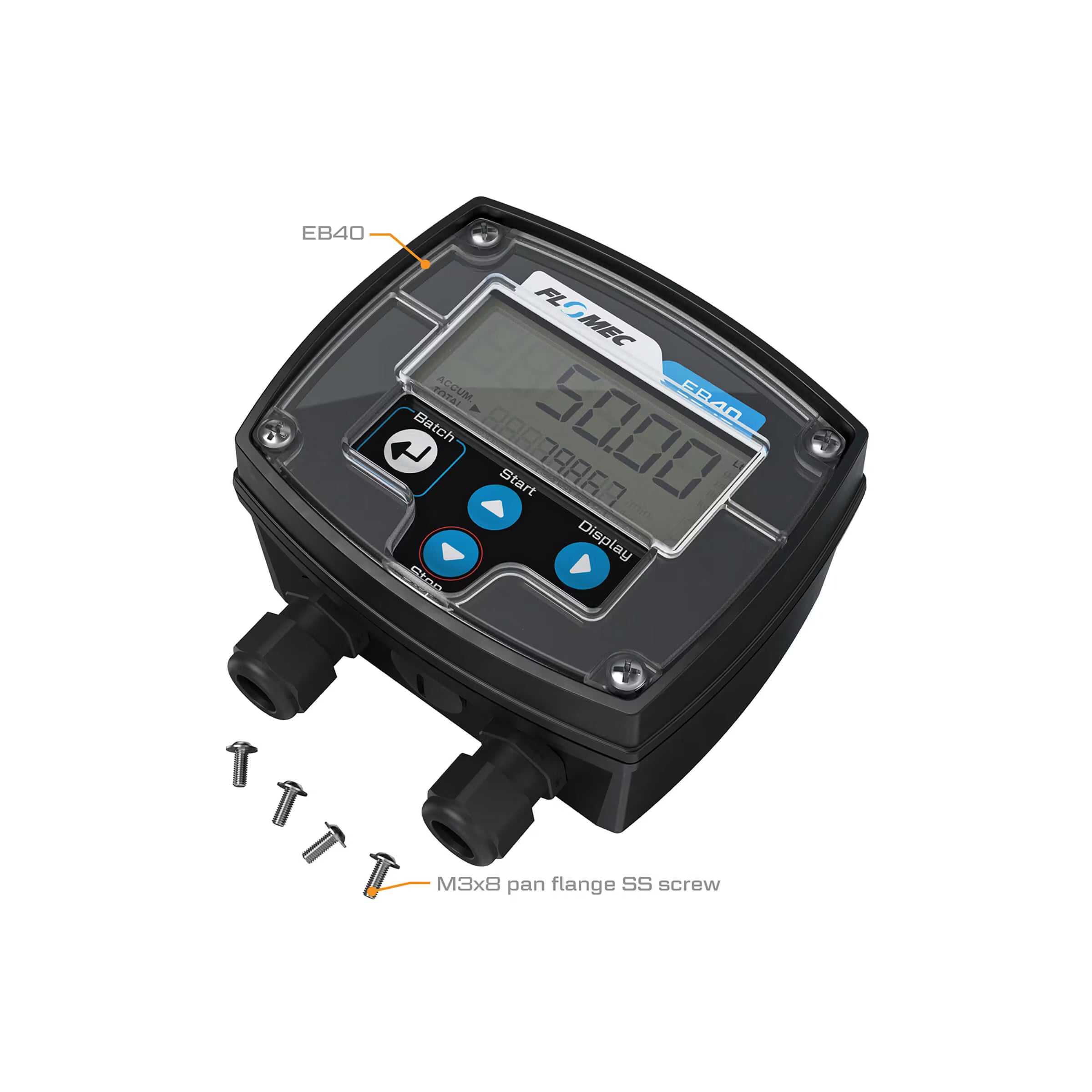EB40 Nylon (GRN) Single Stage Batch Controller with 5A Relay, Field Mount