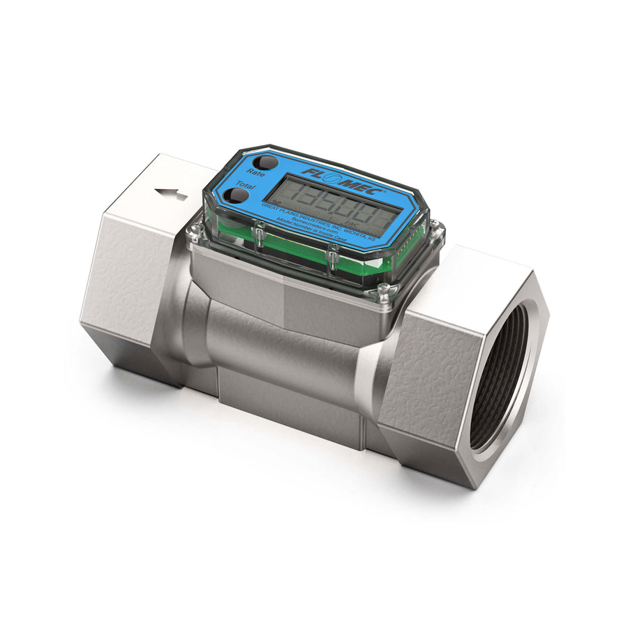 2" Turbine Aluminum NPT G2 Flow Meter with Digital Display, Hazardous Area Approved