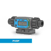 1/2" Turbine PVDF NPT G2 Flow Meter with Digital Display, Hazardous Area Approved