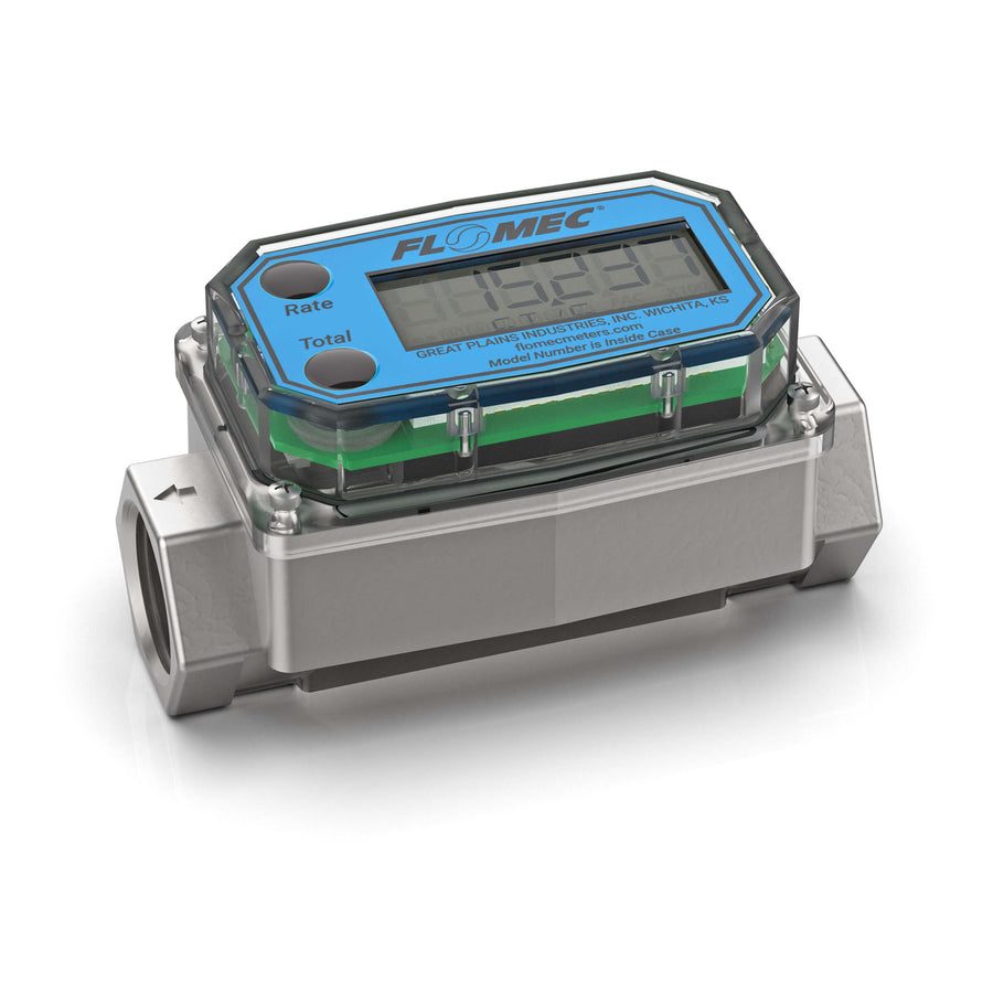 3/4" Turbine Stainless Steel NPT G2 Flow Meter with Digital Display, Hazardous Area Approved