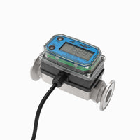 3/4" Turbine Stainless Steel Tri-Clamp G2 Flow Meter with Digital Display, Transmitter