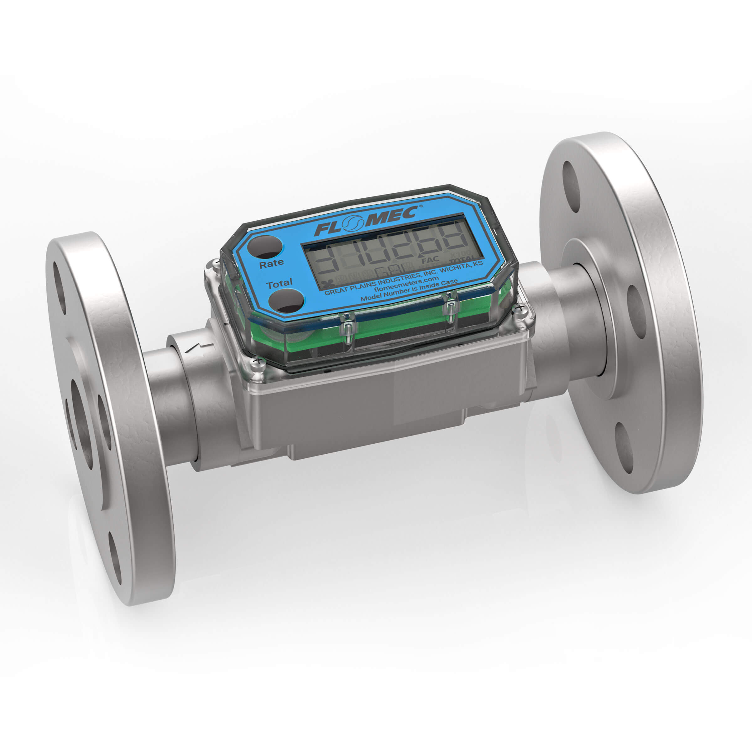 1" Turbine Stainless Steel #150 ANSI Flange G2 Flow Meter with Digital Display, Hazardous Area Approved