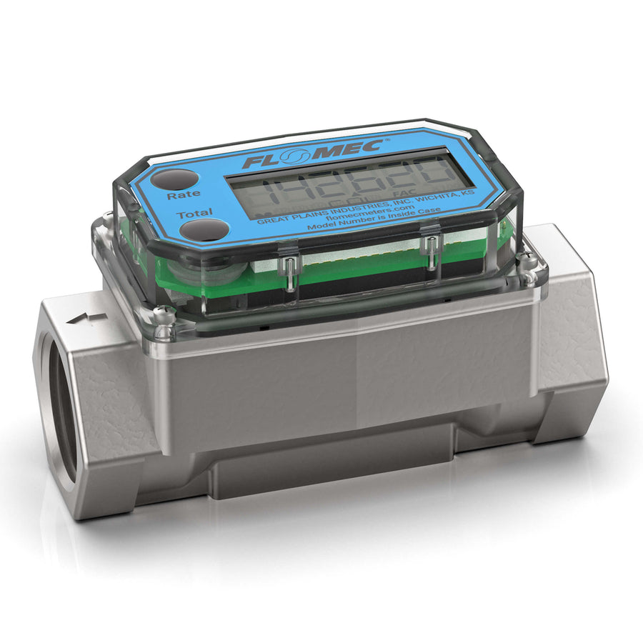 1" Turbine Stainless Steel NPT G2 Flow Meter with Digital Display, Hazardous Area Approved