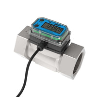 2" Turbine Stainless Steel NPT G2 Flow Meter with Digital Display, Transmitter