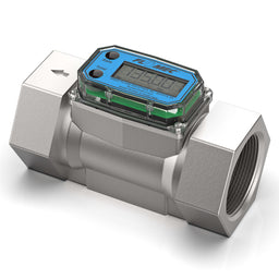 2" Turbine Stainless Steel NPT G2 Flow Meter with Digital Display, Hazardous Area Approved