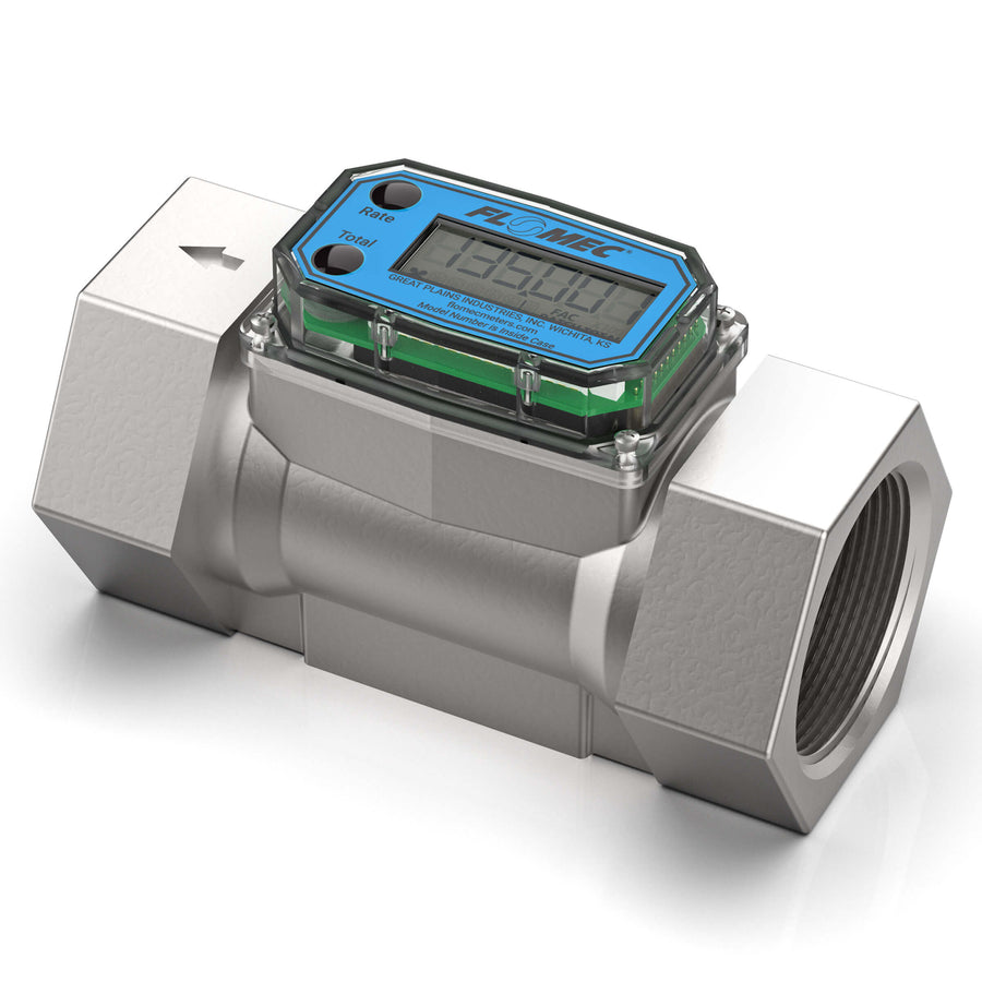 2" Turbine Stainless Steel NPT G2 Flow Meter with Digital Display, Hazardous Area Approved