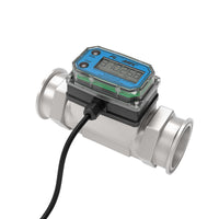 2" Turbine Stainless Steel Tri-Clamp G2 Flow Meter with Digital Display, Transmitter
