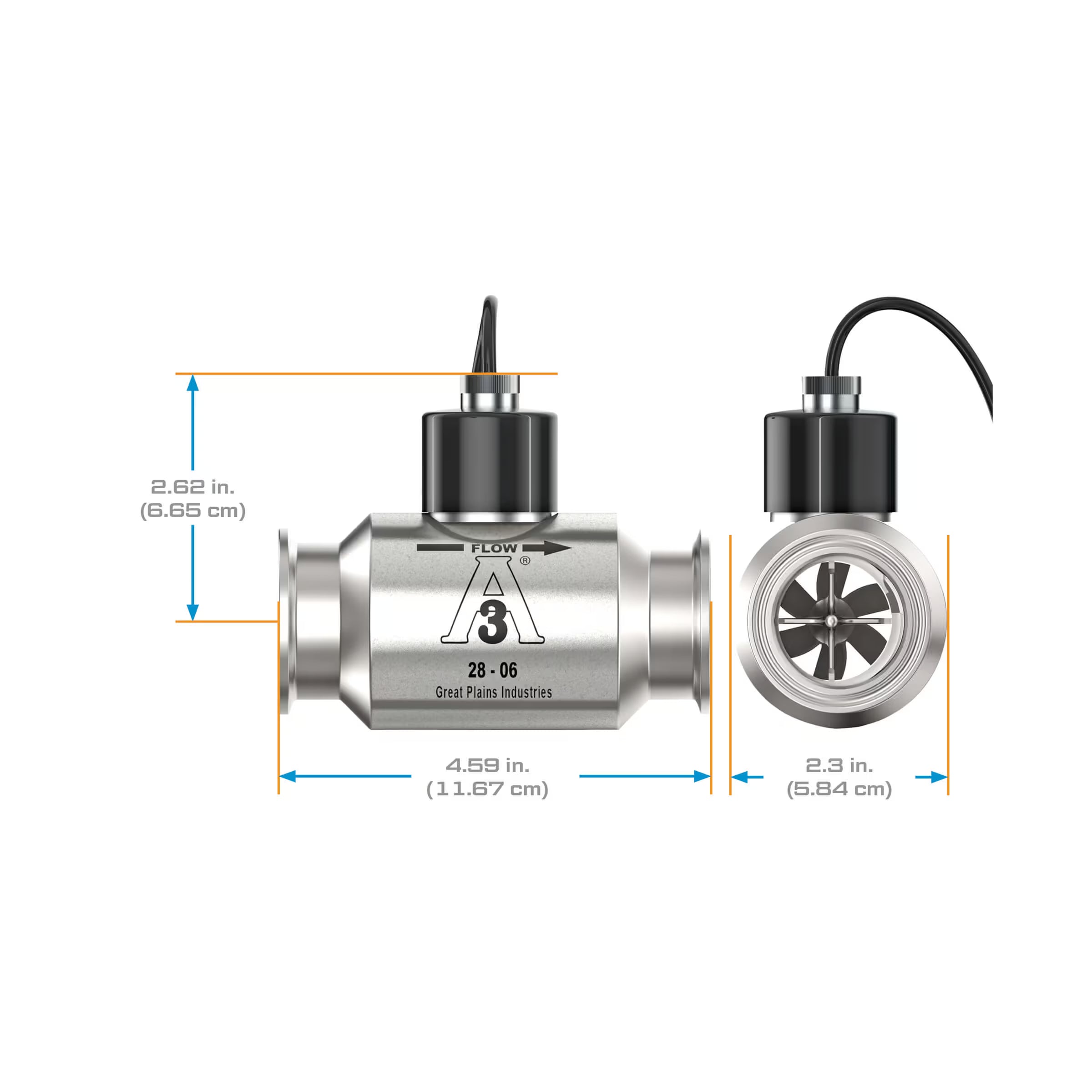 1-1/2" Stainless Steel 3A Sanitary Tri-Clamp G3A Blind Transmitter, 2-Wire Magnetic Pickup