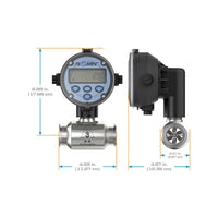 1-1/2" Stainless Steel 3A Sanitary G3A Flow Meter with RT14 Transmitter with Built-In Digital Display