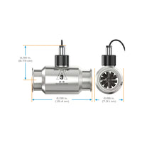 2" Stainless Steel 3A Sanitary Tri-Clamp G3A Blind Transmitter, 3-Wire Magnetic Pickup