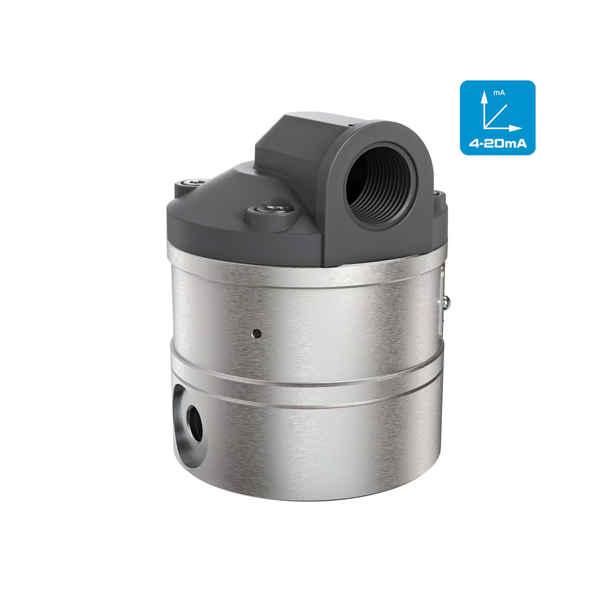1/8" Oval Gear Stainless Steel NPT Blind Transmitter with Analog Output (4-20mA)