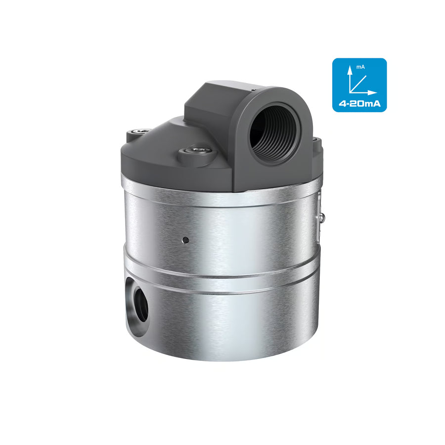 1/4" Oval Gear Aluminum NPT Blind Transmitter with Analog Output (4-20mA)