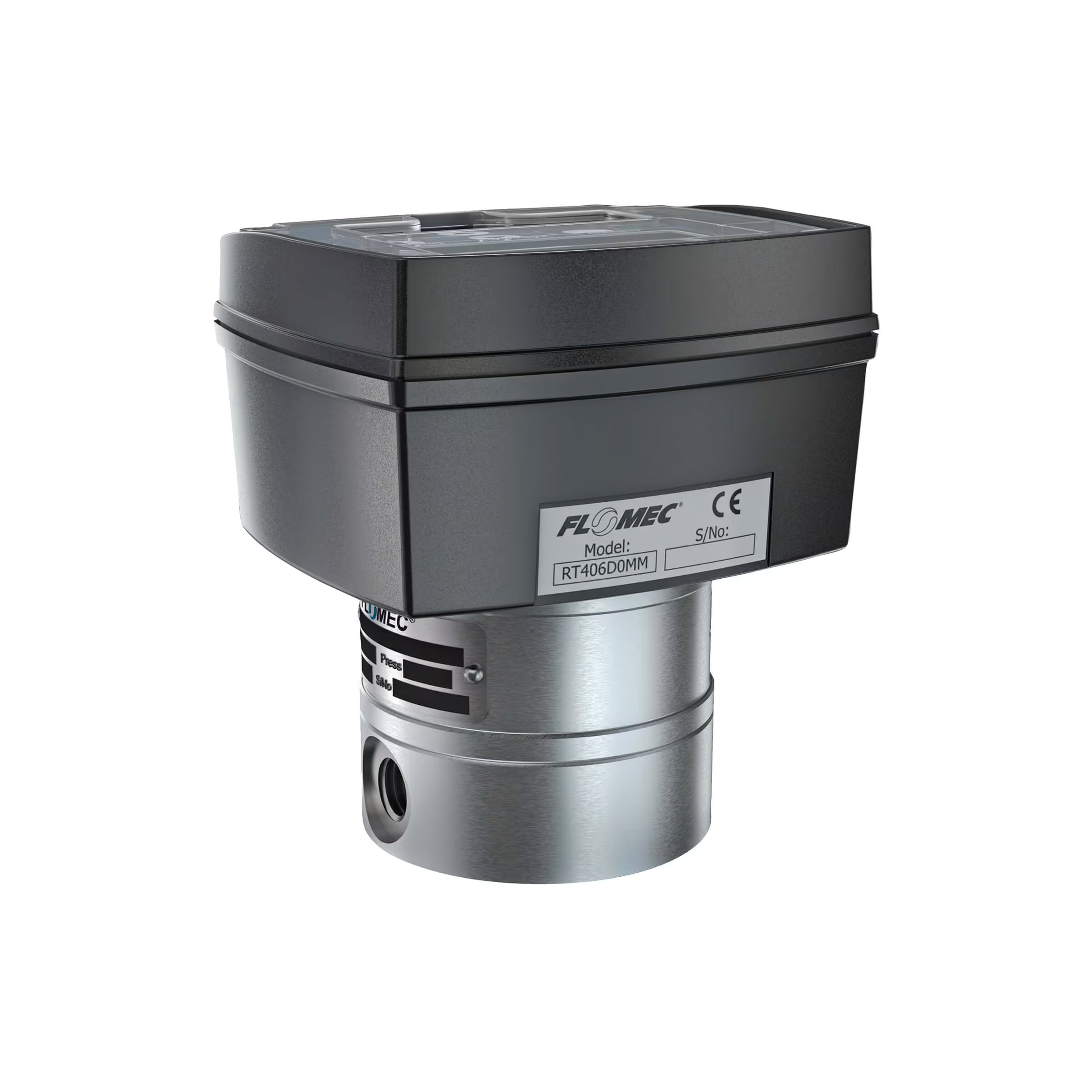 1/4" Oval Gear Aluminum NPT Flow Meter, RT40 Transmitter with Built-In Digital Display