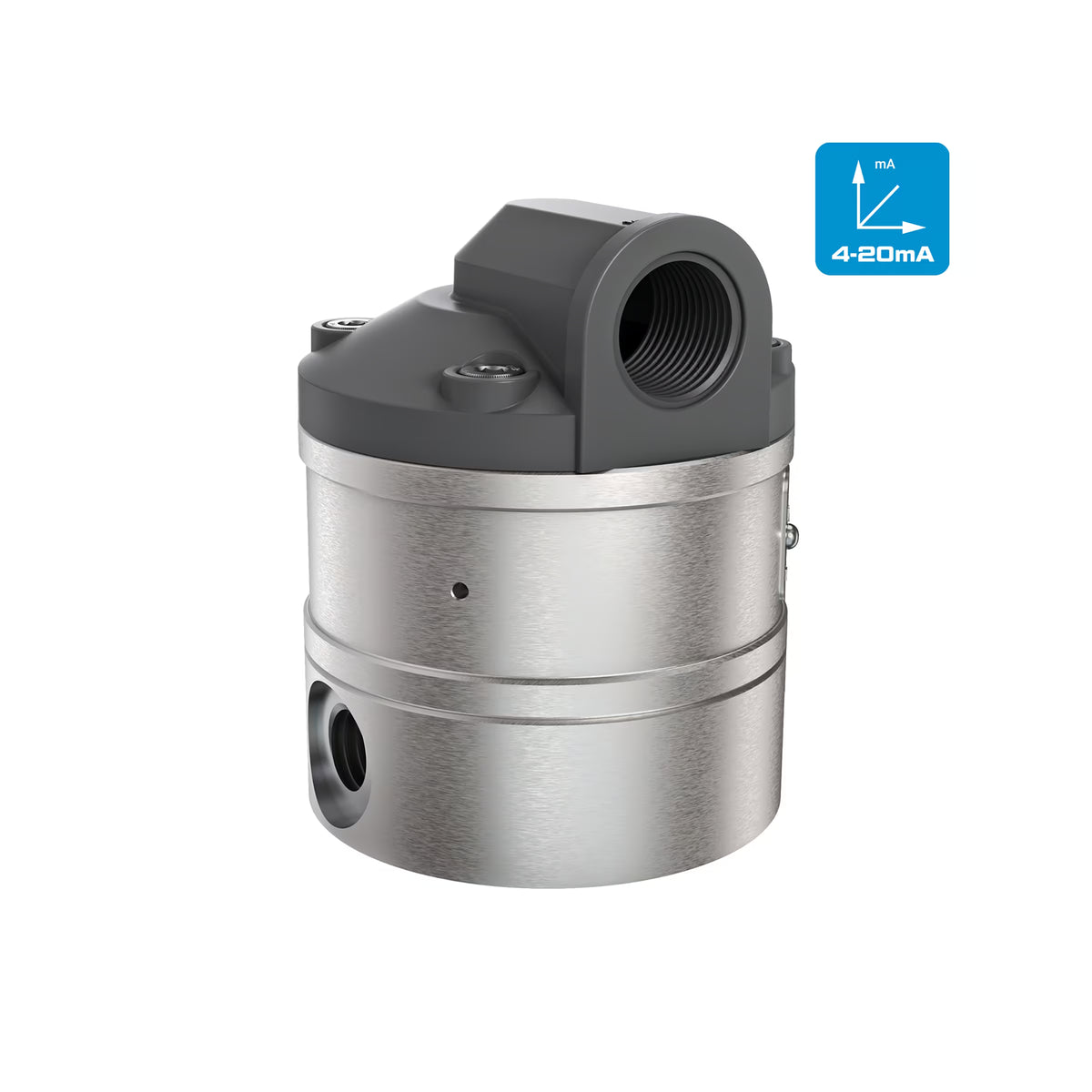 1/4" Oval Gear Stainless Steel NPT Blind Transmitter with Analog Output (4-20mA)