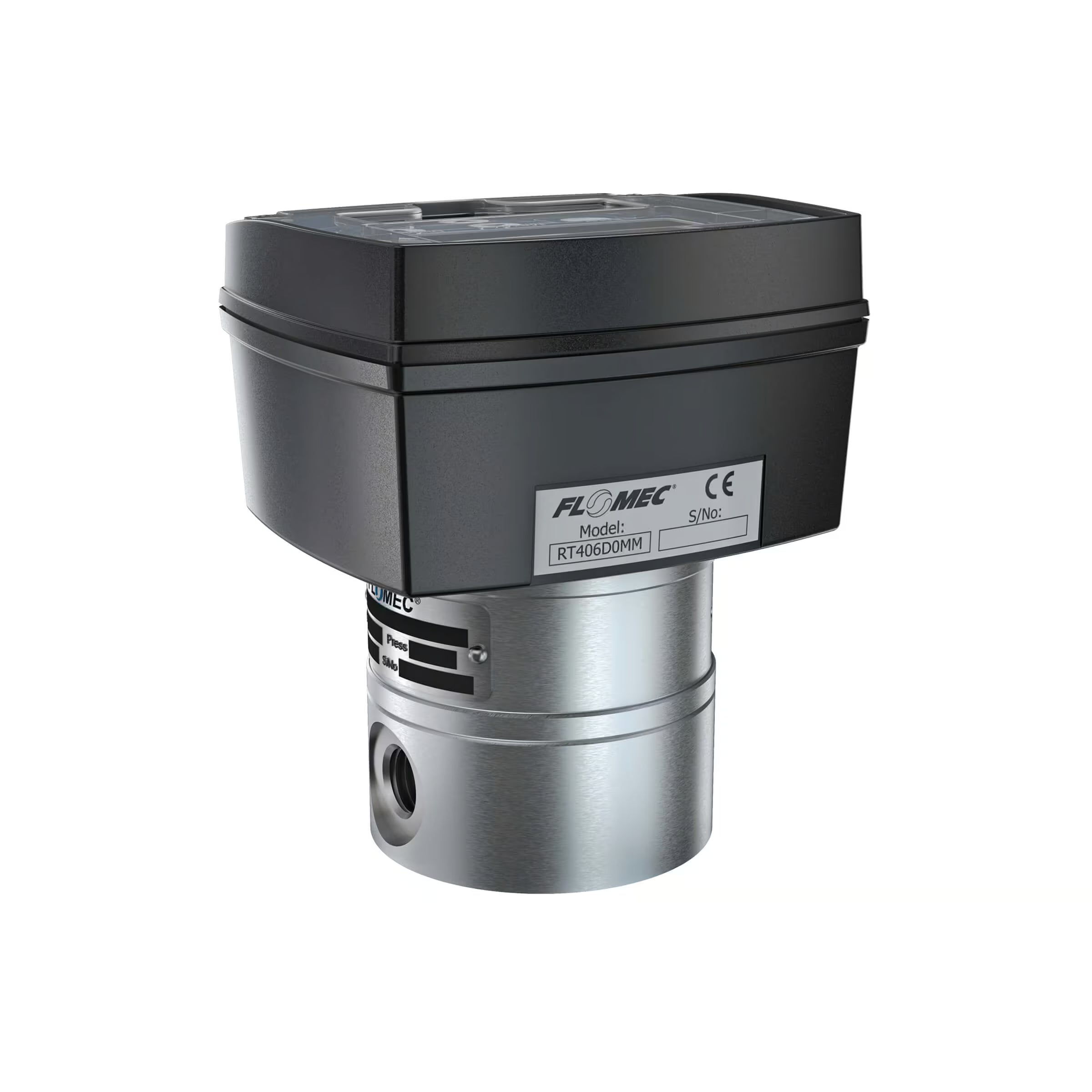 3/8" Oval Gear Aluminum NPT Flow Meter, RT40 Transmitter with Built-In Digital Display